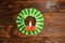 How to make christmas wreath from color paper with children. Step by step instructions. Handmade DIY new year holiday decoration p