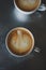 How to make coffee latte art by barista in vintage color tone