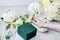 How to make luxurious floral arrangement with lilies, roses, eustoma, chrysanthemum and hortensia flower