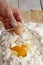 How to make a pastry - step by step: braking eggs