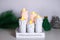 How to make white Christmas candles plugs toilet paper rolls, hot glue, paint and candles. Children\'s creativity. Christmas diy.