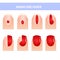 How to paint nails perfectly. Manicure Guide. Vector illustration