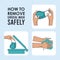 How to remove surgical mask safely infographic