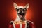 How to spend an afternoon at the movies with your Chihuahua: glasses, popcorn and a red chair,Generative AI