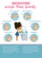 How to wash your hands Step Info Graphic. Illustration of a african american girl washing her hands on a white