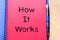 How it works concept on notebook