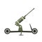 Howitzer artillery flat icon