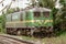 Howrah, Kolkata, August 20, 2019 â€“ A high power electric WAG-9 locomotive loco engine wagon on rail tracks of Indian Railway.