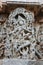 Hoysaleswara Temple Wall Carving of Goddess Veena Saraswathi goddess of knowledge
