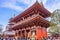 The Hozomon Treasure-House Gate is a two-story gate at Senso-ji Temple