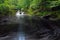 The HoÃ«gne river in the Belgium Ardennes is a small river full of cascades in the Liege Province