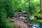 The HoÃ«gne river in the Belgium Ardennes is a small river full of cascades in the Liege Province