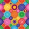 HPV virus colorful symmetry seamless pattern
