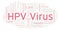 HPV Virus word cloud, made with text only.