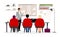 HR agency workers meeting flat vector illustration