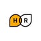 Hr icon with two comment bubbles. interview concept