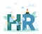 HR management, tiny people search and choose best talent employee, work with CV, laptop