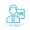 HR manager pixel perfect gradient linear vector icon