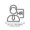 HR manager pixel perfect linear icon