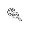 HR metrics line icon