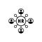 HR, personnel, management icon. Personnel change icon. People in round cycle symbol. Human resource concept. Vector EPS 10.