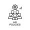 hr policies line icon. Element of human resources icon for mobile concept and web apps. Thin line hr policies icon can be used for