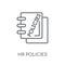 hr policies linear icon. Modern outline hr policies logo concept