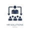 hr solutions icon. Trendy flat vector hr solutions icon on white