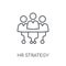 hr strategy linear icon. Modern outline hr strategy logo concept