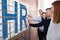 Hr Text Made With Adhesive Notes