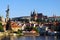 Hradschin castle over Charles bridge, Prague, Czech Republic