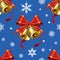 Ð¡hristmas bell. Christmas seamless background.