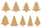 Hristmas tree gift tags templates vector illustration
