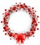 Ð¡hristmas wreath with red bow