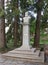 Hristo Botev stone statue close up in Kalofer city in Bulgaria