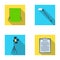 Hromakey, script and other equipment. Making movies set collection icons in flat style vector symbol stock illustration