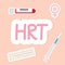 HRT Hormone Replacement Therapy acronym concept