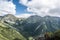 Hruby vrch, Klin and Bystra peaks with Rackova dolina valley bellow in Western Tatras mountains in Slovakia