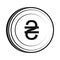 Hryvnia sign icon, simple style