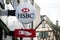 HSBC sign on Bank agency building in the street
