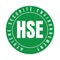 HSE hygiene safety environment symbol in France called hygiene securite environnement in French language