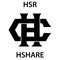 Hshare Coin cryptocurrency blockchain icon. Virtual electronic, internet money or cryptocoin symbol, logo