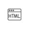 Html code line icon