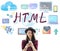 HTML Computer Language Internet Online Technology Concept