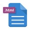 Html file flat icon