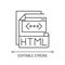 HTML file pixel perfect linear icon