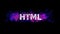 HTML programming with colorful plexus design