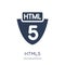 Html5 icon. Trendy flat vector Html5 icon on white background fr