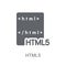 Html5 icon. Trendy Html5 logo concept on white background from P