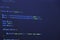 HTML5 main menu in code editor for website development
